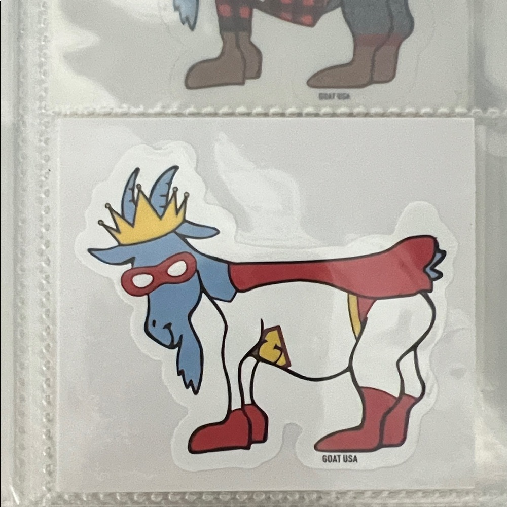 GOAT USA Blue & Red Superhero Goat Sticker